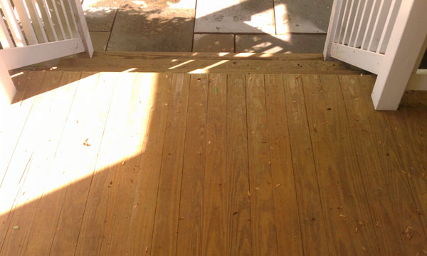 Deck Before Re-Finishing