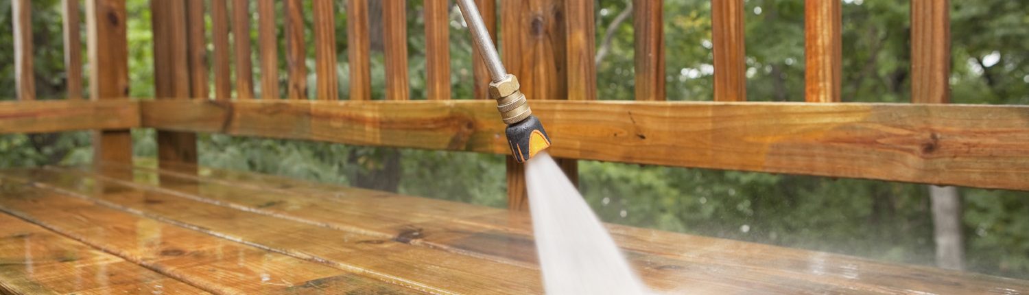 Pressure Washing A Deck