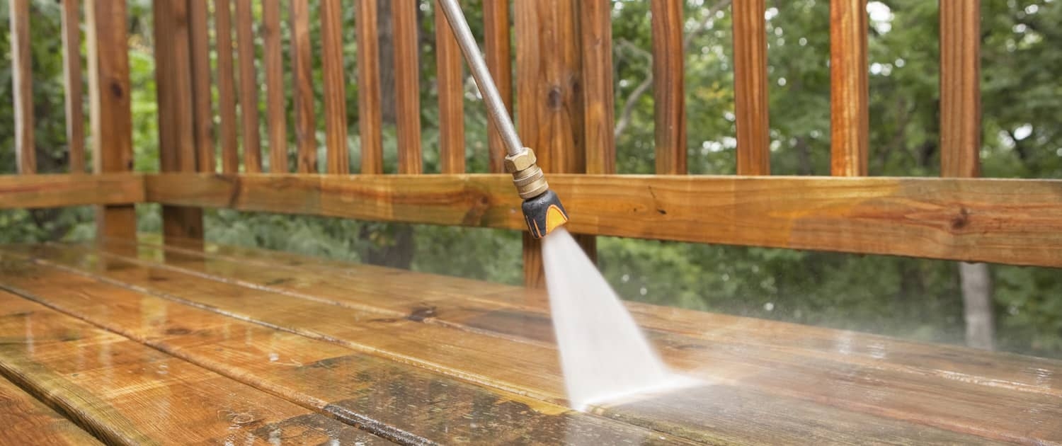 Pressure Washing A Deck